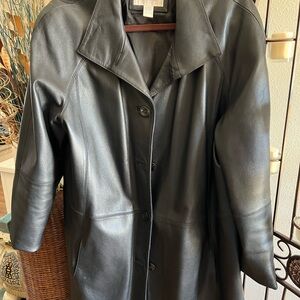 Worthington Black Leather Jacket Timeless Design
